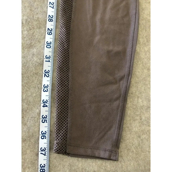 Tahari Sport NWT Women Brown Activewear Yoga Pant Legging Side Mesh Breathable M - Picture 7 of 10
